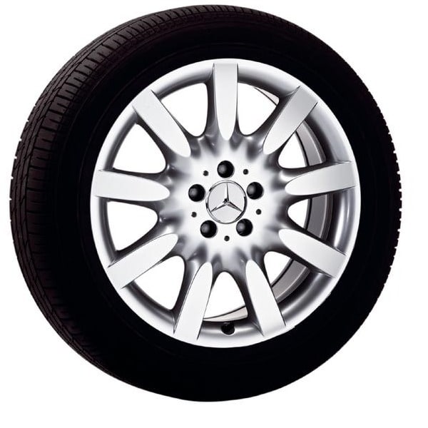 Колесный диск 8,5J×18 ET43 для Mercedes-Benz CL 216 / S-Class 221, передняя и задняя оси, серебристый Sterling Silver — фото 1