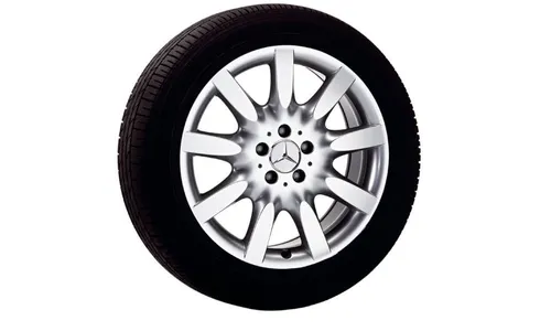 Колесный диск 8,5J×18 ET43 для Mercedes-Benz CL 216 / S-Class 221, передняя и задняя оси, серебристый Sterling Silver — фото 1
