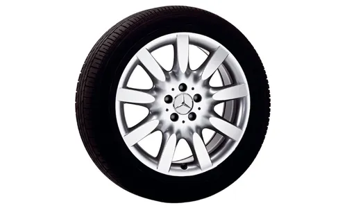 Колесный диск 8,5J×18 ET43 для Mercedes-Benz C216/W221, передняя и задняя оси, стерлингово-серебристый — фото 1