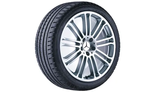Колесный диск 8,5J×19 ET43 для Mercedes-Benz C216/W221, передняя и задняя оси, стерлингово-серебристый — фото 1