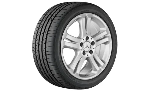 Колесный диск 8J×17 ET43 для Mercedes-Benz C216/W221, передняя и задняя оси, стерлингово-серебристый — фото 1