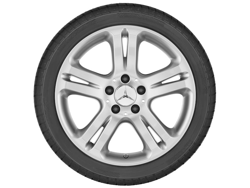 Колесный диск 8J×17 ET43 для Mercedes-Benz C216/W221, передняя и задняя оси, стерлингово-серебристый — фото 3