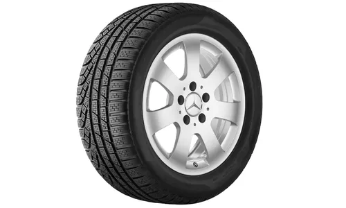 Колесный диск 7J×16 ET33 для Mercedes-Benz W211, передняя и задняя оси, титаново-серебристый — фото 2