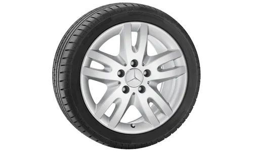 Колесный диск 8J×17 ET38 для Mercedes-Benz W211, передняя и задняя оси, титаново-серебристый — фото 1