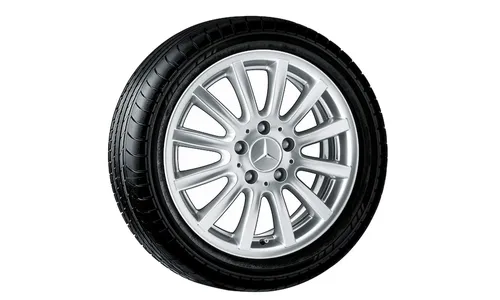 Колесный диск 6J×16 ET46 для Mercedes-Benz W169/W245, передняя и задняя оси, титаново-серебристый — фото 1