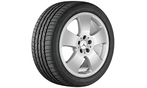 Колесный диск 8,5J×18 ET43 для Mercedes-Benz C216/W221, передняя и задняя оси, титаново-серебристый — фото 1