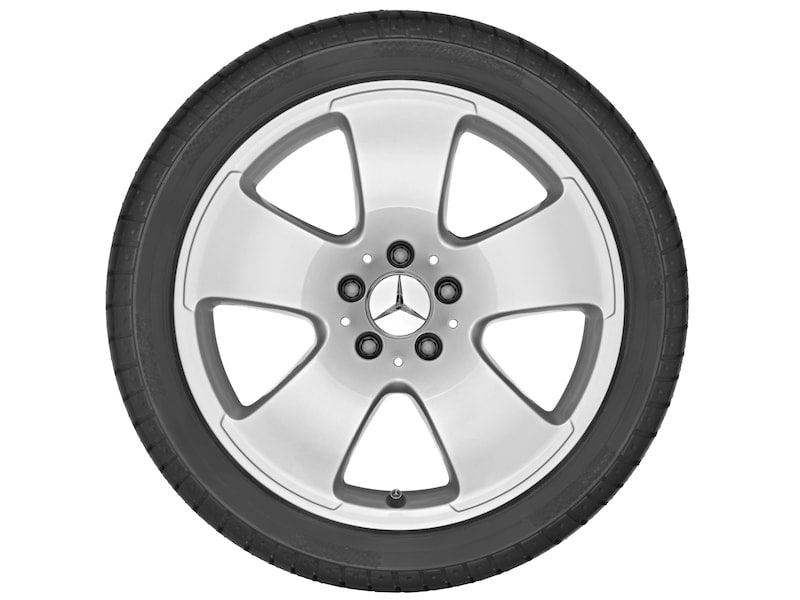 Колесный диск 8,5J×18 ET43 для Mercedes-Benz C216/W221, передняя и задняя оси, титаново-серебристый — фото 3