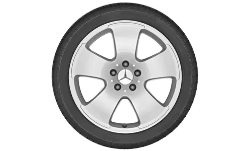 Колесный диск 8,5J×18 ET43 для Mercedes-Benz C216/W221, передняя и задняя оси, титаново-серебристый — фото 3