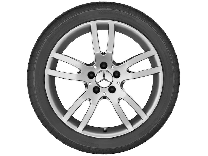 Колесный диск 8,5J×18 ET35 для Mercedes-Benz R230, передняя и задняя оси, титаново-серебристый — фото 3