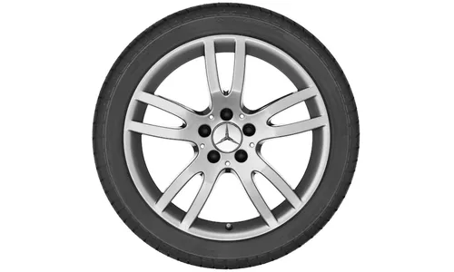 Колесный диск 8,5J×18 ET35 для Mercedes-Benz R230, передняя и задняя оси, титаново-серебристый — фото 3