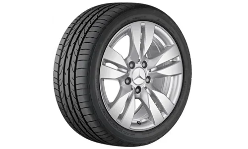 Колесный диск 8,5J×18 ET35 для Mercedes-Benz R230, передняя и задняя оси, титаново-серебристый — фото 1