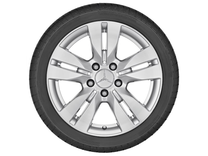 Колесный диск 8,5J×18 ET35 для Mercedes-Benz R230, передняя и задняя оси, титаново-серебристый — фото 3