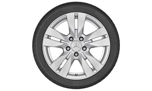 Колесный диск 8,5J×18 ET35 для Mercedes-Benz R230, передняя и задняя оси, титаново-серебристый — фото 3