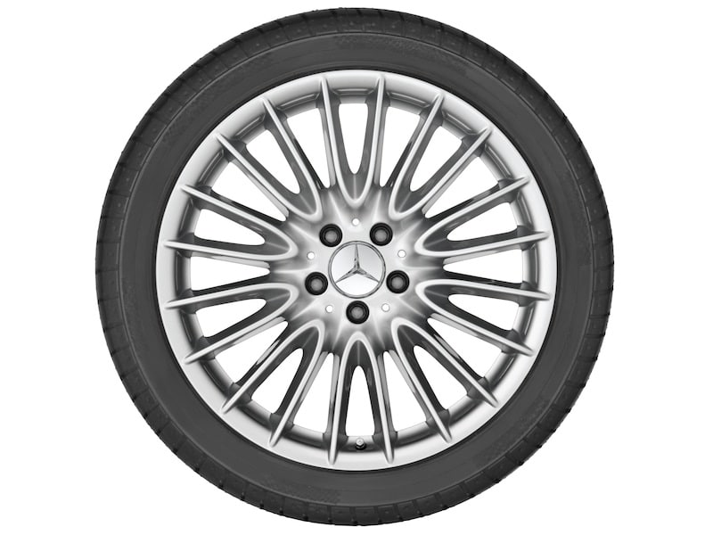 Колесный диск 8,5J×19 ET43 для Mercedes-Benz C216/W221, передняя и задняя оси, титаново-серебристый — фото 3