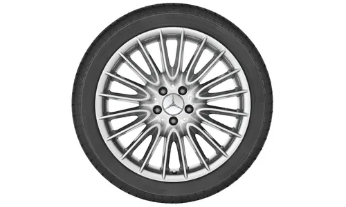 Колесный диск 8,5J×19 ET43 для Mercedes-Benz C216/W221, передняя и задняя оси, титаново-серебристый — фото 3