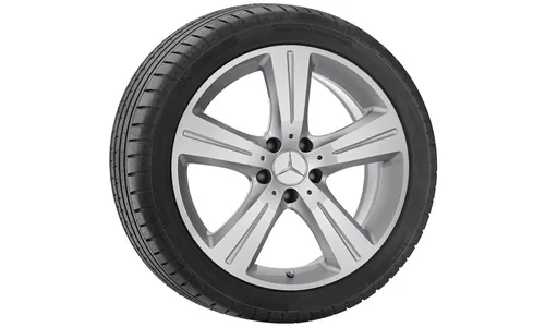 Колесный диск 8,5J×18 ET30 для Mercedes-Benz CL203/R171, задняя ось, титаново-серебристый, 5 спиц — фото 1
