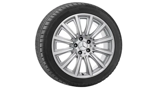 Колесный диск 8,5J×18 ET43 для Mercedes-Benz C216/W221, передняя и задняя оси, титаново-серебристый — фото 1