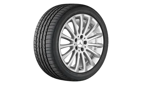 Колесный диск 8,5J×18 ET43 для Mercedes-Benz C216/W221, передняя и задняя оси, титаново-серебристый — фото 1