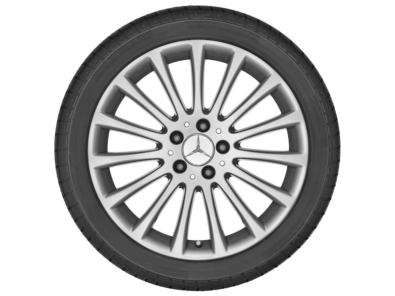 Колесный диск 8,5J×18 ET43 для Mercedes-Benz C216/W221, передняя и задняя оси, титаново-серебристый — фото 3