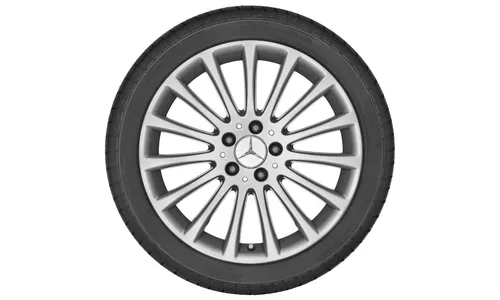 Колесный диск 8,5J×18 ET43 для Mercedes-Benz C216/W221, передняя и задняя оси, титаново-серебристый — фото 3