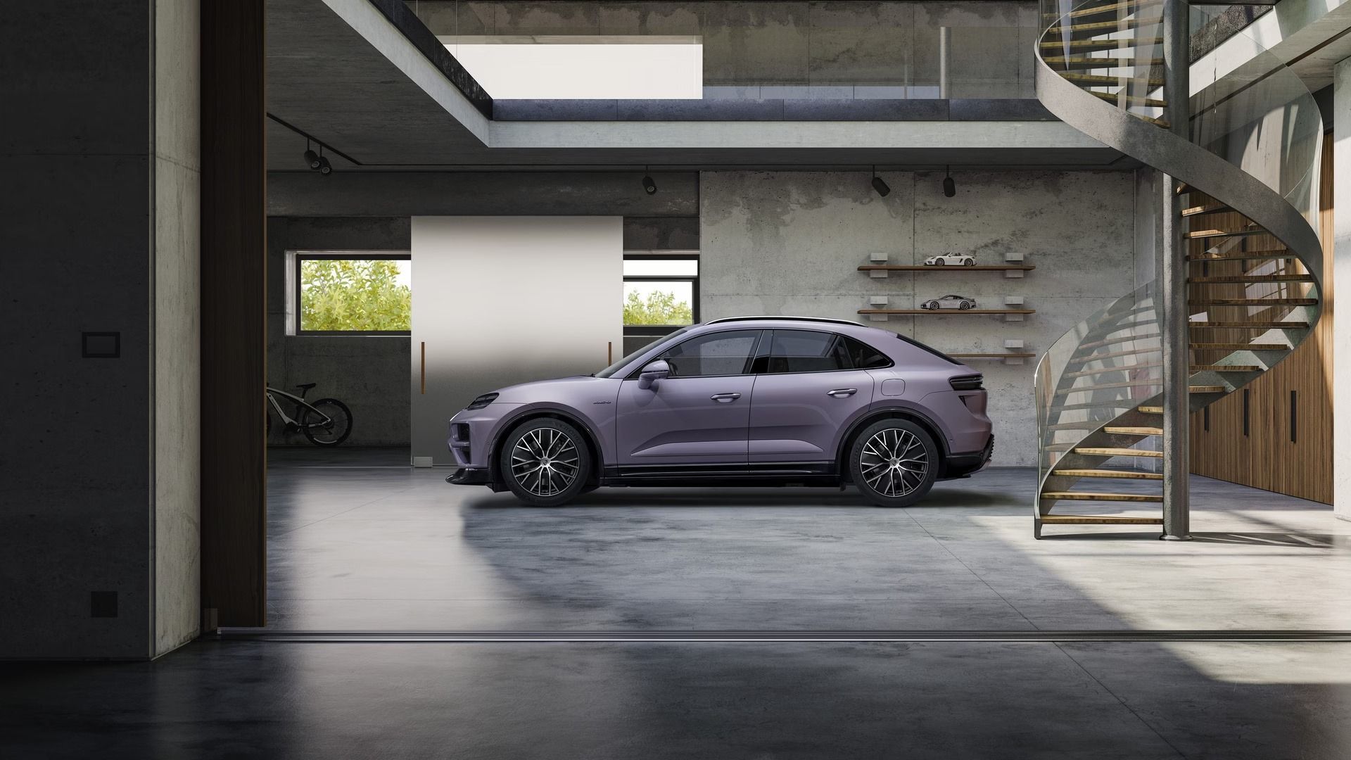 Комплект зимних колес колес для Macan Design, окрашенный в глянцевый цвет черный, центральные колпачки входят в комплект для Porsche Macan II — фото 3