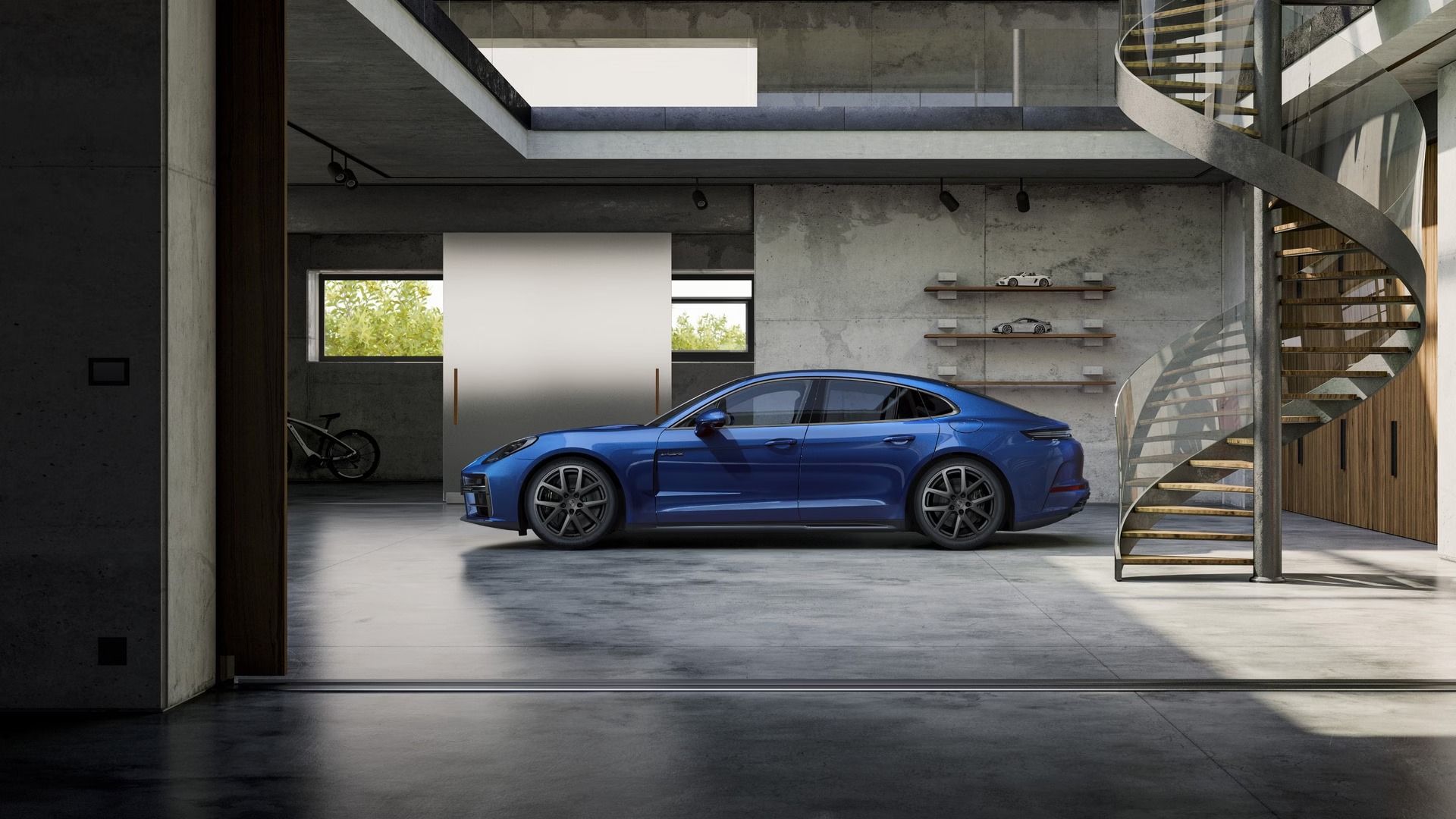 Комплект зимних колес колес для Panamera SportDesign, окрашенных в черный (матовый) цвет отделка), центральные колпачки входят в комплект для Porsche Panamera III (G3) — фото 3