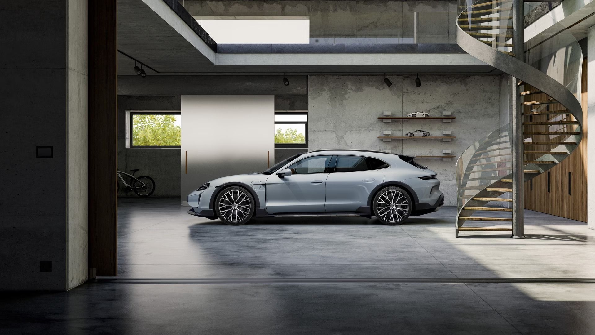 Комплект зимних колес колес для Taycan Turbo S Aero Design, 20 дюймов, окрашенных в глянцевый цвет черный, центральные колпачки входят в комплект для Porsche Taycan (2024-) рестайлинг — фото 3