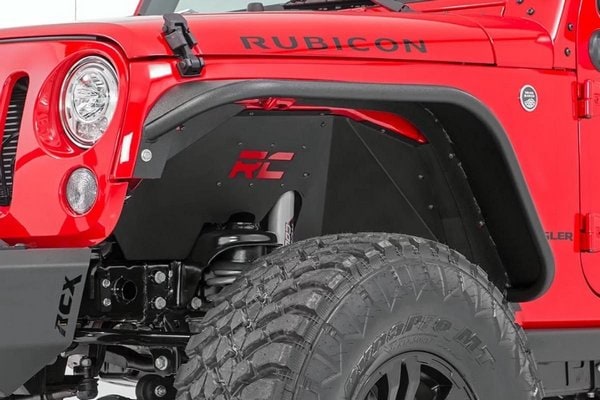 Внутренние подкрылки, передний и задний комплект, Jeep Wrangler JK, Rough Country — фото 3