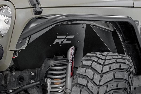 Внутренние подкрылки, передний и задний комплект, Jeep Wrangler JK, Rough Country — фото 4
