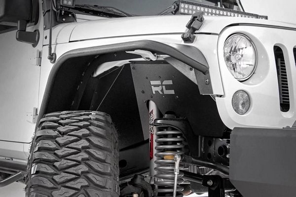 Внутренние подкрылки, передний и задний комплект, Jeep Wrangler JK, Rough Country — фото 5