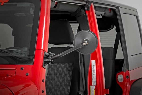 Круглые зеркала для езды со снятыми дверями, Jeep Wrangler JK, Rough Country — фото 5