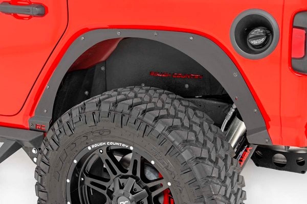 Комплект накладок для удаления крыльев, передние и задние, Jeep Wrangler JL, Rough Country — фото 3