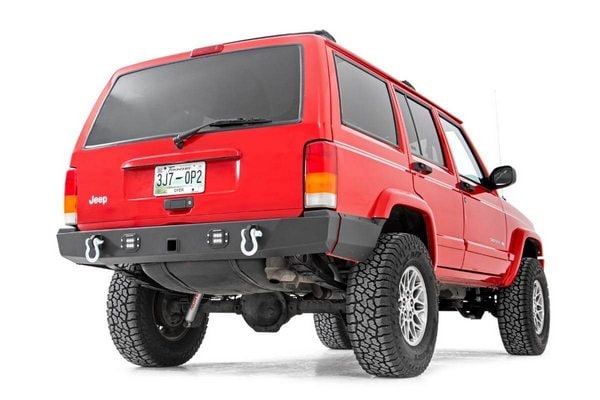 Защита задних боковин кузова, задние, для штатного расширителя, Jeep Cherokee XJ (1997–2001), Rough Country — фото 4