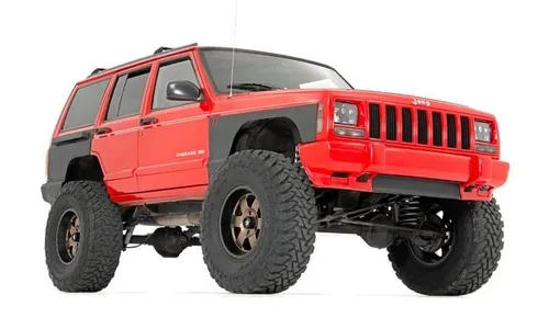 Комплект защитных накладок крыльев и боковин, передний комплект, Jeep Cherokee XJ (1984–1996), Rough Country — фото 4