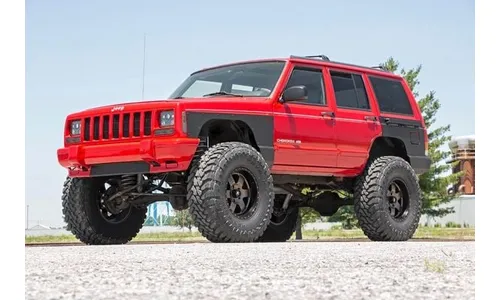 Комплект защитных накладок крыльев и боковин, передний комплект, Jeep Cherokee XJ (1984–1996), Rough Country — фото 5