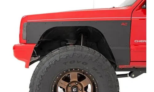 Комплект защитных накладок крыльев и боковин, передний комплект, Jeep Cherokee XJ (1997–2001), Rough Country — фото 2
