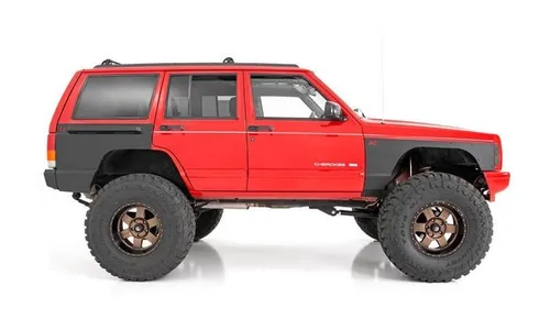 Комплект защитных накладок крыльев и боковин, передний комплект, Jeep Cherokee XJ (1997–2001), Rough Country — фото 3