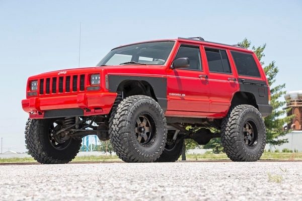 Комплект защитных накладок крыльев и боковин, передний комплект, Jeep Cherokee XJ (1997–2001), Rough Country — фото 5