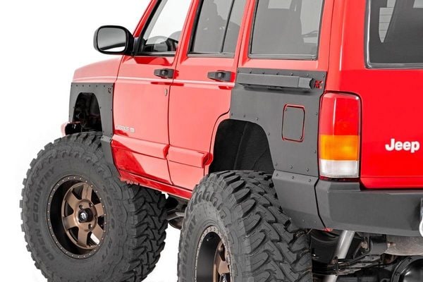 Комплект защитных накладок крыльев и боковин, задний комплект, Jeep Cherokee XJ (1984–1996), Rough Country — фото 3