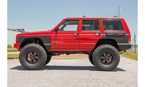 Комплект защитных накладок крыльев и боковин, задний комплект, Jeep Cherokee XJ (1984–1996), Rough Country — фото 6
