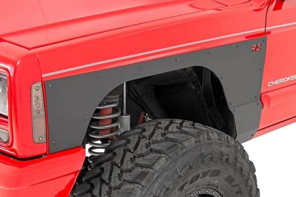 Комплект защитных накладок кузова, передний и задний комплект, Jeep Cherokee XJ (1997–2001), Rough Country — фото 7