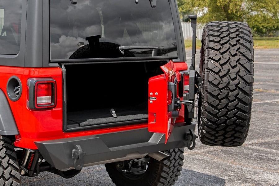 Задний бампер, Trail, держатель запасного колеса, Jeep Wrangler JL, Rough Country — фото 6
