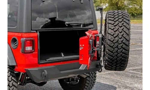 Задний бампер, Trail, держатель запасного колеса, Jeep Wrangler JL, Rough Country — фото 6