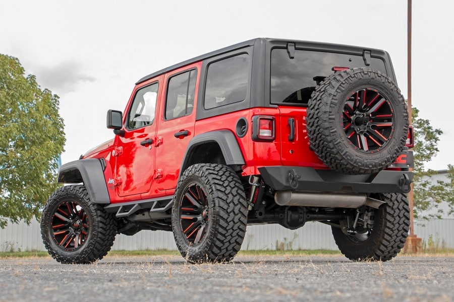 Задний бампер, Trail, держатель запасного колеса, Jeep Wrangler JL, Rough Country — фото 7