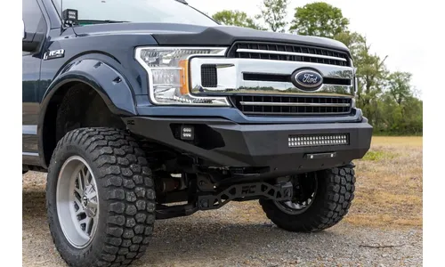 Передний бампер, увеличенный просвет, Защитная пластина днища, Ford F-150 (2018–2020), Rough Country — фото 6