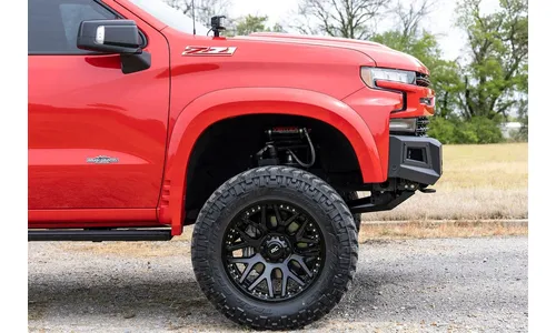 Передний бампер с увеличенным просветом, LED-свет и защитная пластина, Chevrolet Silverado 1500 (2019–2022), Rough Country — фото 7