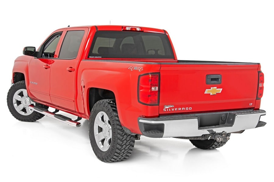 Овальные трубчатые подножки, из нержавеющей стали, кабина Crew Cab, с баком DEF, Rough Country — фото 2
