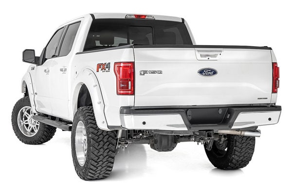 Овальные трубчатые подножки, кабина Crew Cab, чёрные, Rough Country — фото 4