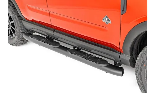 Овальные трубчатые подножки, чёрные, Ford Bronco Sport (2021–2026), Rough Country — фото 1