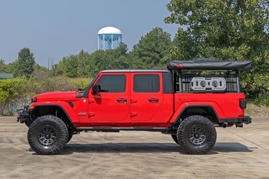 Овальные трубчатые подножки, чёрные, Jeep Gladiator JT, Rough Country — фото 7